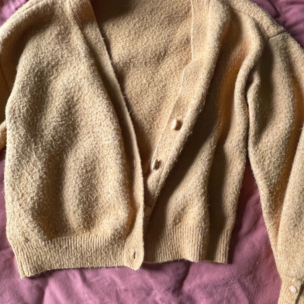JustFab Cardigan Sweater Plush Texture